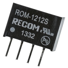 1 Tube of 42 - Recom ROM DC-DC Converter, 12V dc/ 83mA Output, 10.8 - 13.2 V dc Input, 1W, Through Hole, +85°C Max Temp -40°C