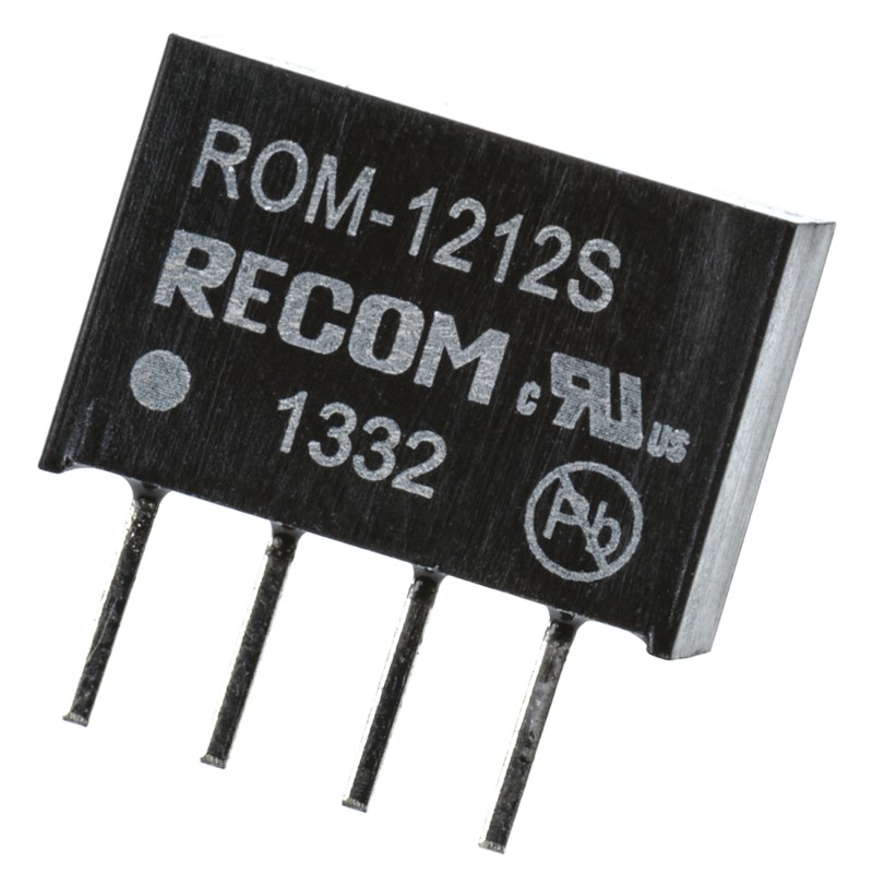 1 Tube of 42 - Recom ROM DC-DC Converter, 12V dc/ 83mA Output, 10.8 - 13.2 V dc Input, 1W, Through Hole, +85°C Max Temp -40°C