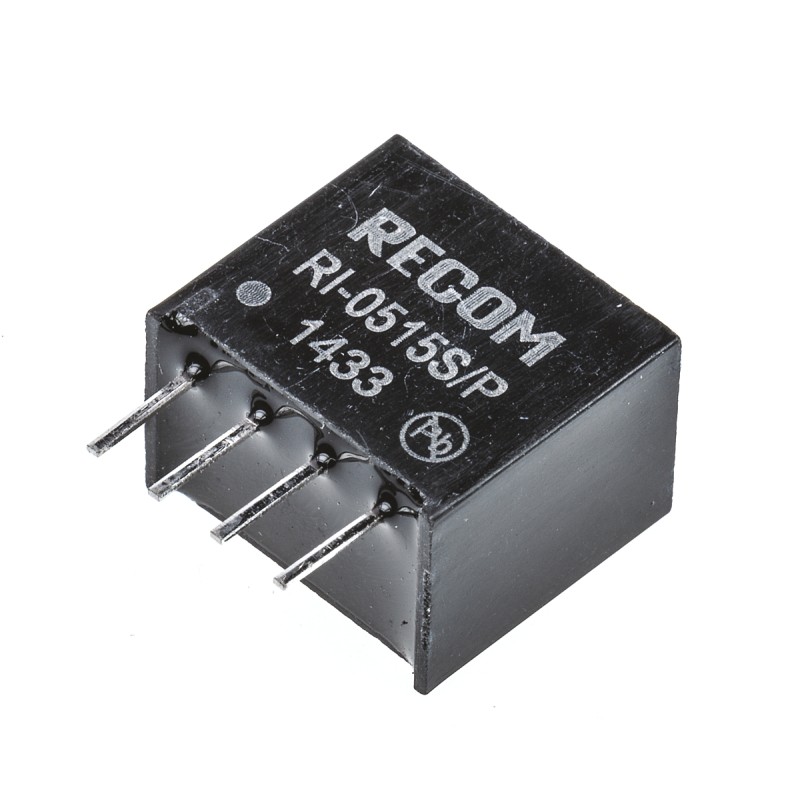 1 Tube of 42 - Recom RI DC-DC Converter, 15V dc/ 133mA Output, 4.5 - 5.5 V dc Input, 2W, Through Hole, +85°C Max Temp -40°C Min