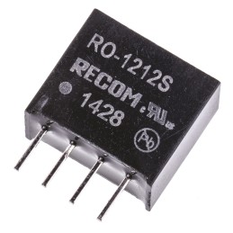 1 Tube of 42 - Recom RO DC-DC Converter, 12V dc/ 83mA Output, 10.8 - 13.2 V dc Input, 1W, Through Hole, +85°C Max Temp -40°C