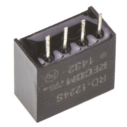 1 Tube of 42 - Recom RO DC-DC Converter, 24V dc/ 42mA Output, 10.8 - 13.2 V dc Input, 1W, Through Hole, +85°C Max Temp -40°C