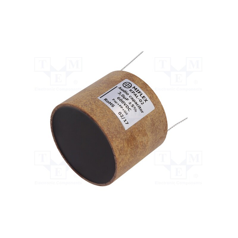 2 pcs x MIFLEX - KPAL02H530J - Capacitor: aluminum-polypropylene-paper, 3uF, 600VDC, ±5%, THT