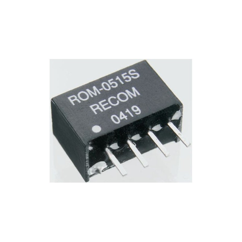 1 Tube of 42 - Recom ROM DC-DC Converter, 5V dc/ 200mA Output, 4.5 - 5.5 V dc Input, 1W, Through Hole, +85°C Max Temp -40°C Min