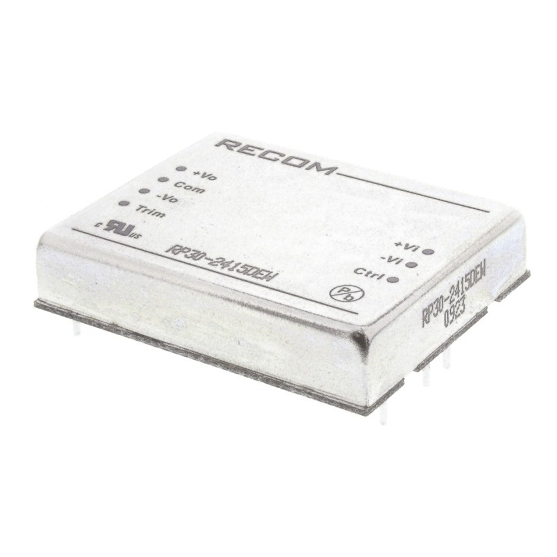 1 Tube of 5 - Recom RP30 EW DC-DC Converter, ±15V dc/ ±1A Output, 10 - 40 V dc Input, 30W, Through Hole, +85°C Max Temp -40°C