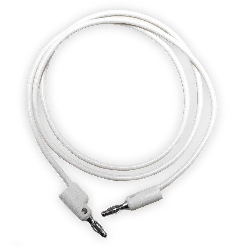 1 pcs - Mueller Electric Test Leads, 15A, 1kV, White, 36in Lead Length