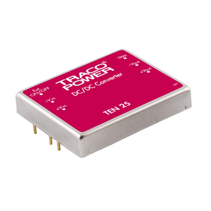 1 Tube of 5 - TRACOPOWER TEN 25 DC-DC Converter, 12V dc/ 2.5A Output, 36 - 75 V dc Input, 25W, Through Hole, +85°C Max Temp