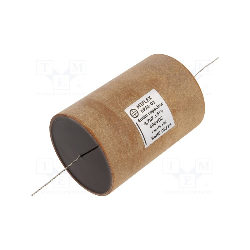 2 pcs x MIFLEX - KPAL01H547J - Capacitor: aluminum-polypropylene-paper, 4.7uF, 600VDC, ±5%, THT