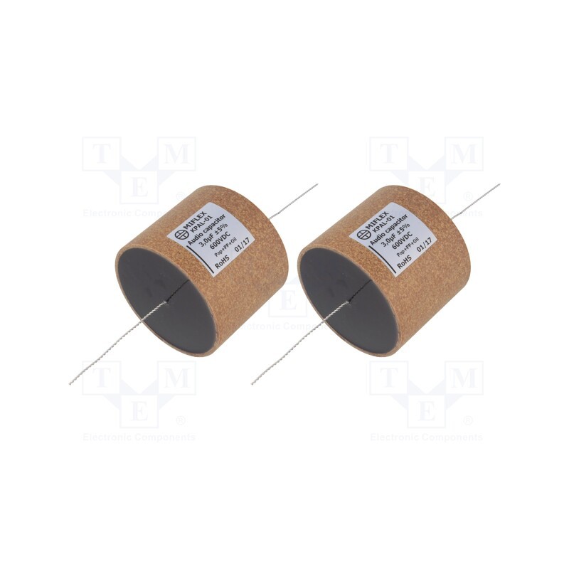 2 pcs x MIFLEX - KPAL01H530J - Capacitor: aluminum-polypropylene-paper, 3uF, 600VDC, ±5%, THT
