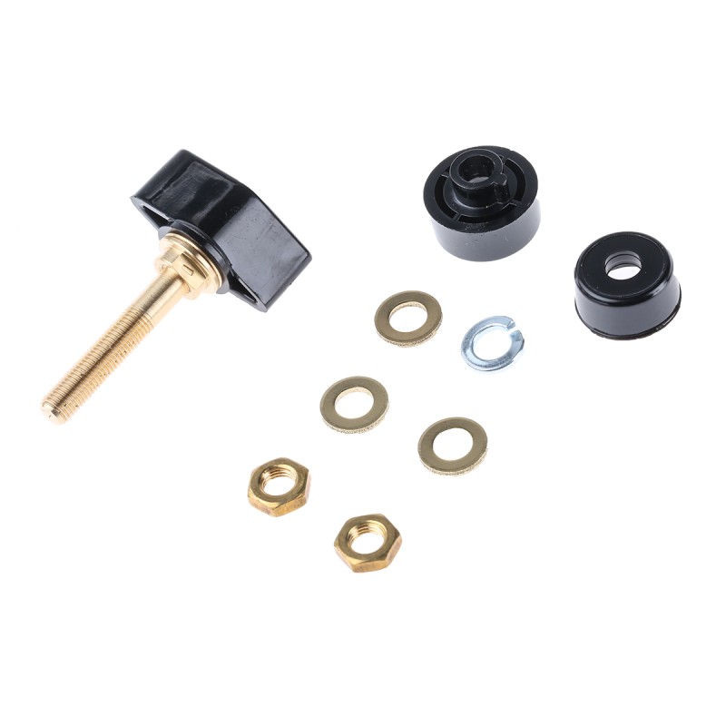 1 pcs - Schutzinger 4mm Black Terminal Post, 1kV, 63A, M6 x 0.75 Thread