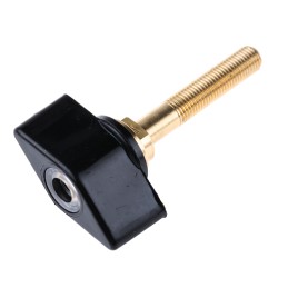 1 pcs - Schutzinger 4mm Black Terminal Post, 1kV, 63A, M6 x 0.75 Thread