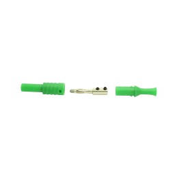 1 pcs - Electro PJP Green Male Banana Plug, Screw Termination, 36A, 1kV