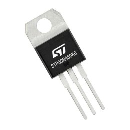 2 pcs - N-Channel MOSFET, 10 A, 3-Pin TO-220 STMicroelectronics STP80N450K6
