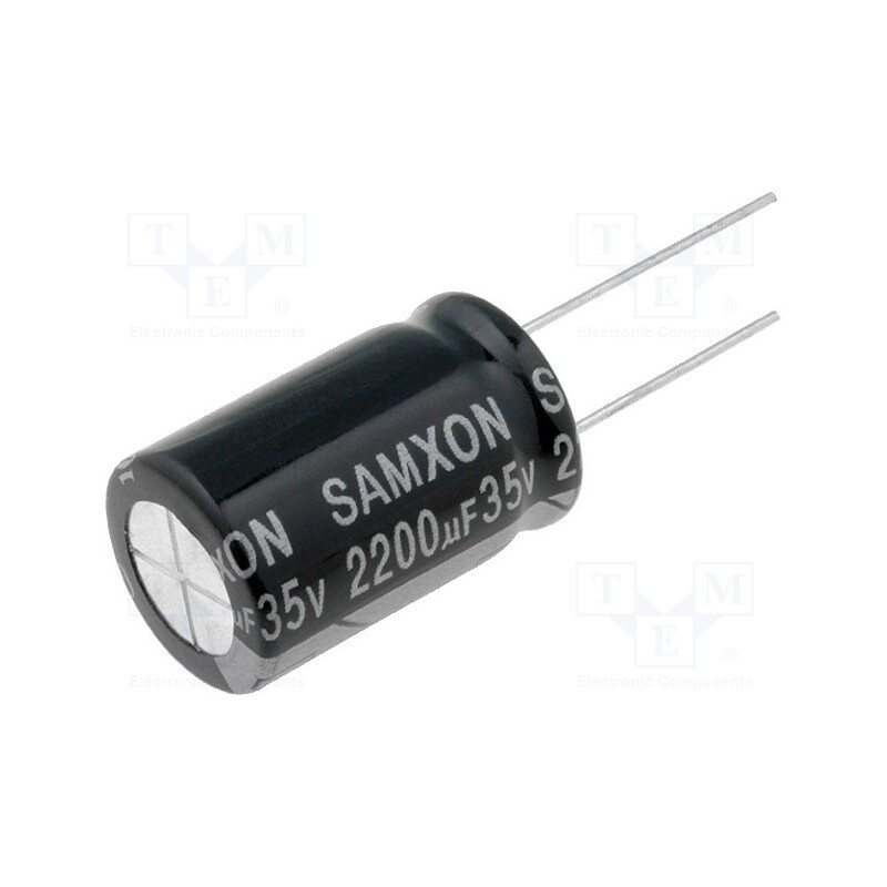2 pcs x SAMXON - EGT228M1VK25RRSHP - Capacitor: electrolytic, low ESR, THT, 2200uF, 35VDC, Ø16x25mm