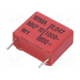 2 pcs x WIMA - MKP1O124704F00KSSD - Capacitor: polypropylene, 47nF, 18x8x15mm, THT, ±10%, 15mm, 1kVDC