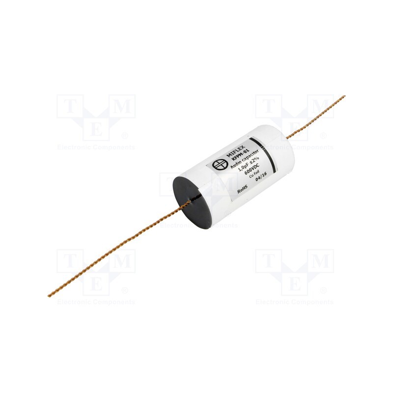 2 pcs x MIFLEX - KFPM01H510G - Capacitor: copper-polypropylene, 1uF, 600VDC, ±2%, Ø35.9x60mm