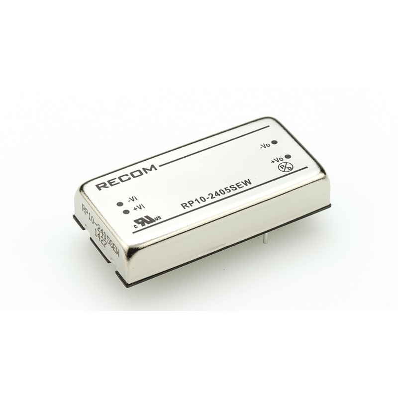 1 Tube of 9 - Recom RP10 EW DC-DC Converter, 5V dc/ 2A Output, 9 - 36 V dc Input, 10W, Through Hole, +85°C Max Temp -20°C Min