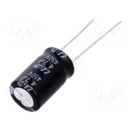 5 pcs x Elite - PF2W4R7MNN1016 - Capacitor: electrolytic, THT, 4.7uF, 450VDC, Ø10x16mm, Pitch: 5mm