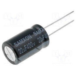 2 pcs x SAMXON - EKM226M2GI20RRSHP - Capacitor: electrolytic, THT, 22uF, 400VDC, Ø12.5x20mm, Pitch: 5mm