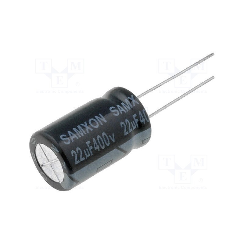 2 pcs x SAMXON - EKM226M2GI20RRSHP - Capacitor: electrolytic, THT, 22uF, 400VDC, Ø12.5x20mm, Pitch: 5mm