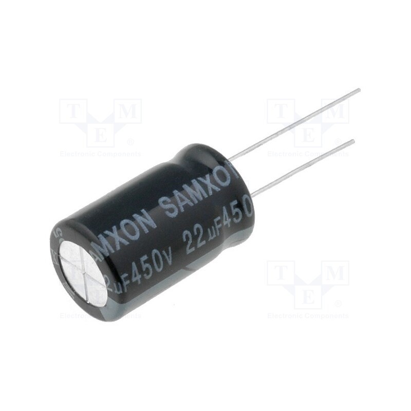 2 pcs x SAMXON - EKM226M2WI20RR - Capacitor: electrolytic, THT, 22uF, 450VDC, Ø12.5x20mm, Pitch: 5mm