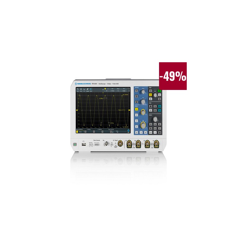 1 pcs - Rohde & Schwarz RTA Series Analogue, Digital Bench Oscilloscope Bundle, 4 Analogue Channels, 1GHz, 16 Digital Channels