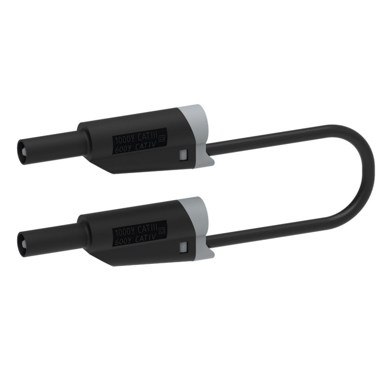 1 pcs - Electro PJP Test lead, 36A, 600V, Black, 50cm Lead Length