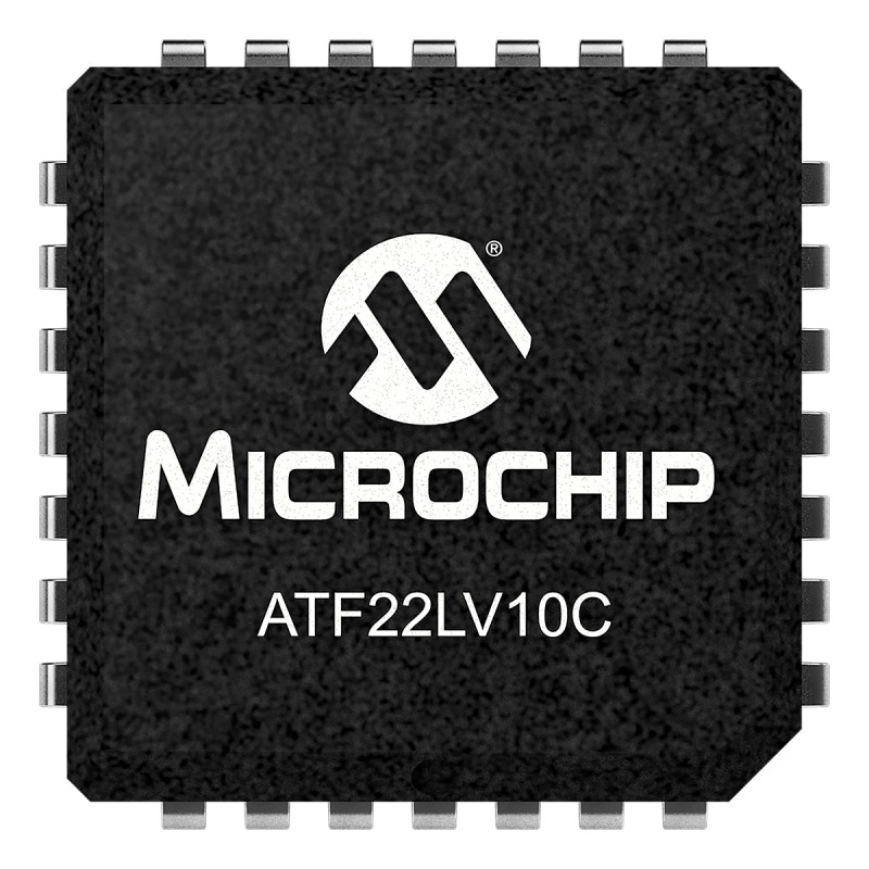5 pcs - Microchip ATF22LV10C-10JU, SPLD Simple Programmable Logic Device ATF22LV10C 350 Gates, 10 Macro Cells, 10 I/O, 83.3MHz