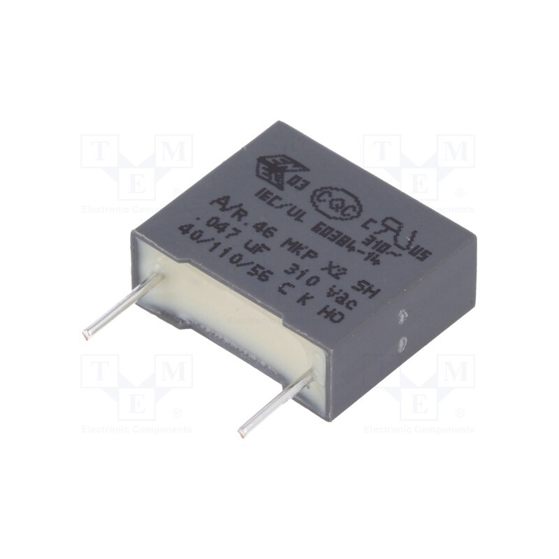 5 pcs x KEMET - R463F247000N0M - Capacitor: polypropylene, 47nF, 13x5x11mm, THT, ±20%, 10mm, 630VDC