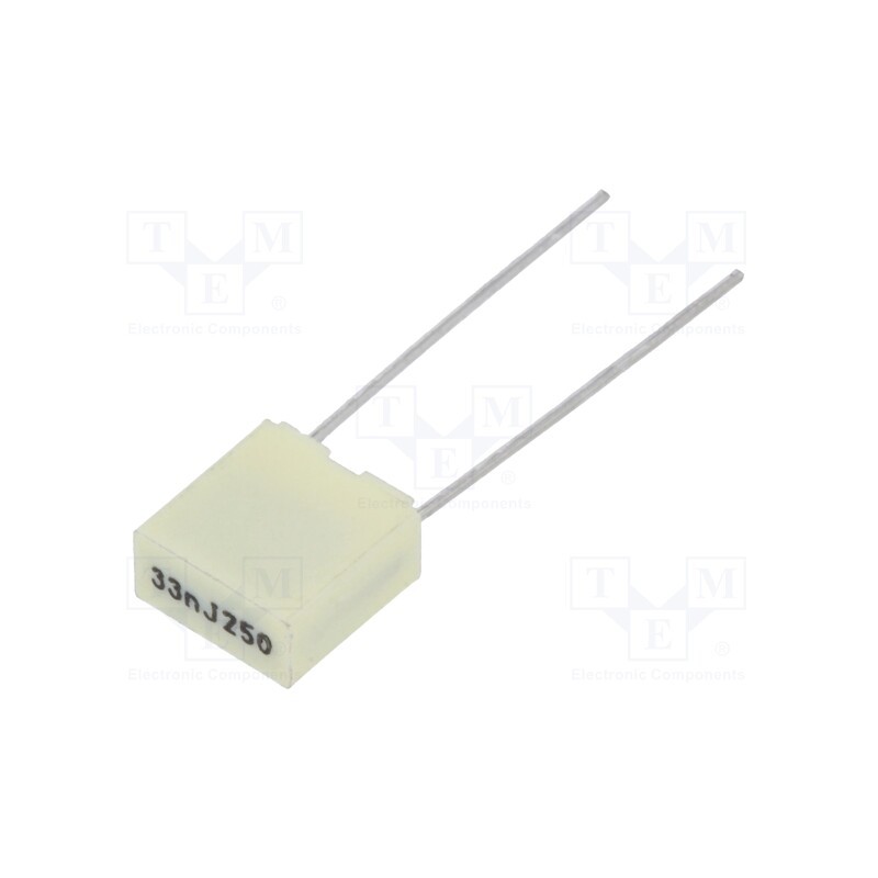 5 pcs x KEMET - R82IC2330DQ50J - Capacitor: polyester, 33nF, 160VAC, 250VDC, 5mm, ±5%, 7.2x3.5x7.5mm