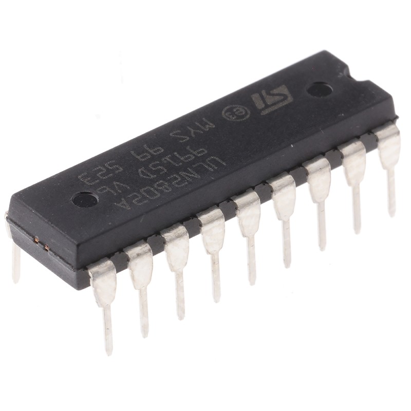 5 pcs - STMicroelectronics ULN2802A Octal NPN Darlington Pair, 500 mA 50 V, 18-Pin PDIP