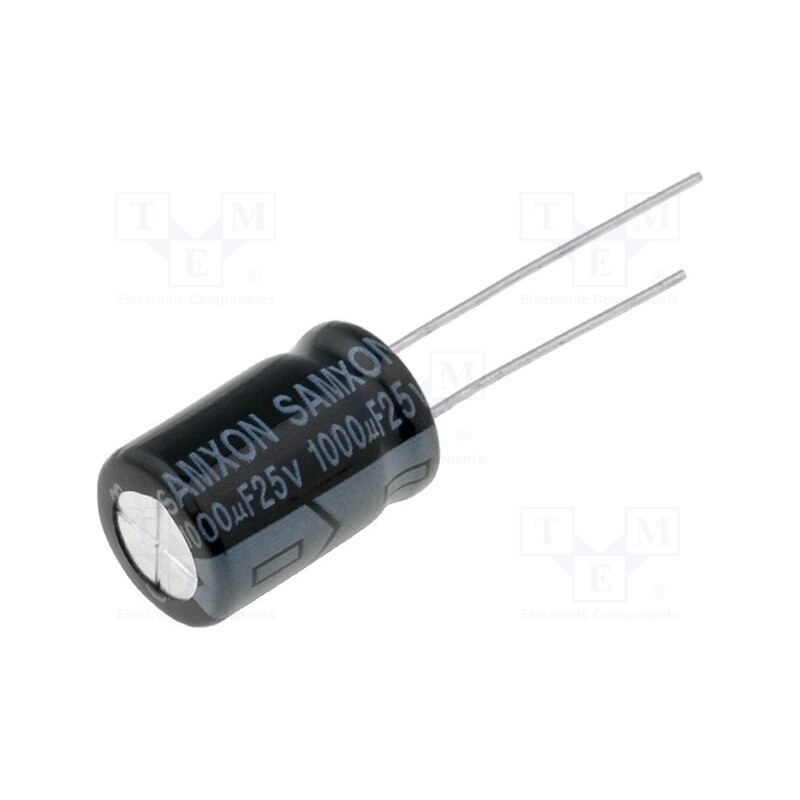 5 pcs x SAMXON - EKM108M1EG16RRS0P - Capacitor: electrolytic, THT, 1000uF, 25VDC, Ø10x16mm, Pitch: 5mm