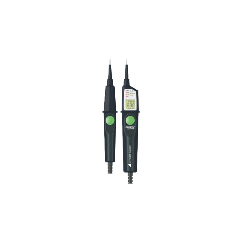 1 pcs - Gossen Metrawatt DUSPOL digital 1000, LCD Voltage tester, 1000 V ac, 1200V dc, Continuity Check, Battery Powered, CAT