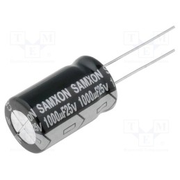 5 pcs x SAMXON - EGT108M1EG20RR40P-R - Capacitor: electrolytic, low ESR, THT, 1000uF, 25VDC, Ø10x20mm