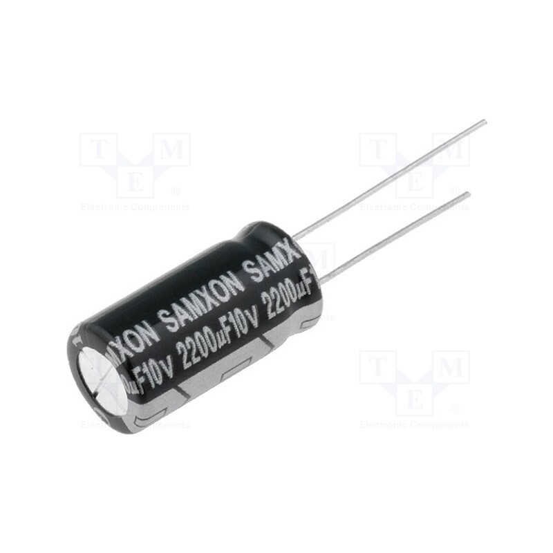 5 pcs x SAMXON - EGT228M1AG20RRSHP - Capacitor: electrolytic, low ESR, THT, 2200uF, 10VDC, Ø10x20mm
