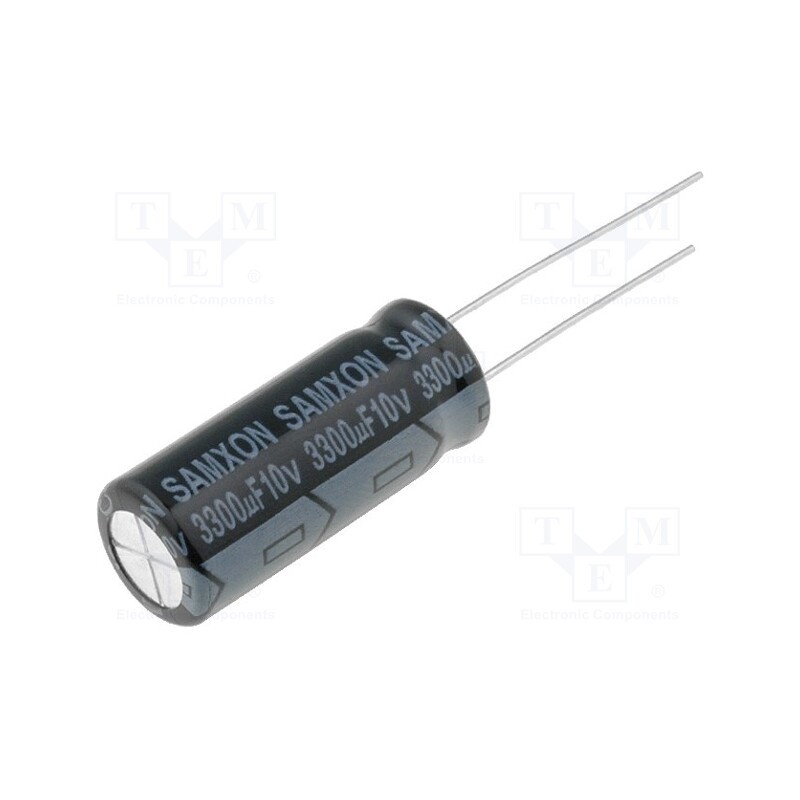 5 pcs x SAMXON - EKM338M1AG25RRSHP - Capacitor: electrolytic, THT, 3300uF, 10VDC, Ø10x25mm, Pitch: 5mm