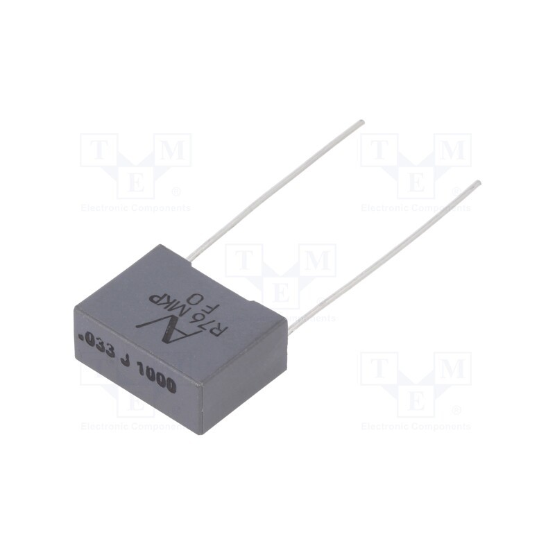5 pcs x KEMET - R76QI23304040J - Capacitor: polypropylene, 33nF, 18x7.5x13.5mm, THT, ±5%, 15mm, R76
