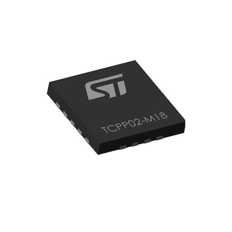 5 pcs - STMicroelectronics TCPP02-M18, USB Controller, USB C, 18-Pin 18-QFN