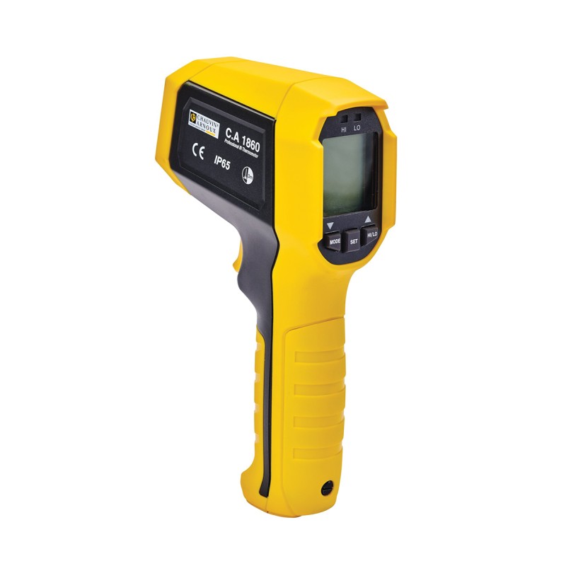 1 pcs - Chauvin Arnoux CA 1860 Infrared Thermometer, -35 °C, -31°F Min, ±1.8 %, ±1.8 °C Accuracy, °C and °F Measurements With