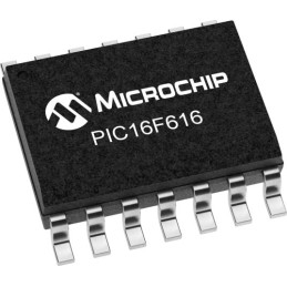10 pcs - Microchip PIC16F616-E/SL PIC Microcontroller MCU, PIC16, 14-Pin SOIC