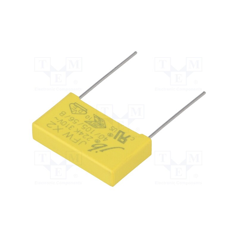 10 pcs x Jb Capacitors - JFW-220N/310-P22 - Capacitor: polypropylene, 220nF, 26.5x15x6mm, THT, ±10%, 22mm