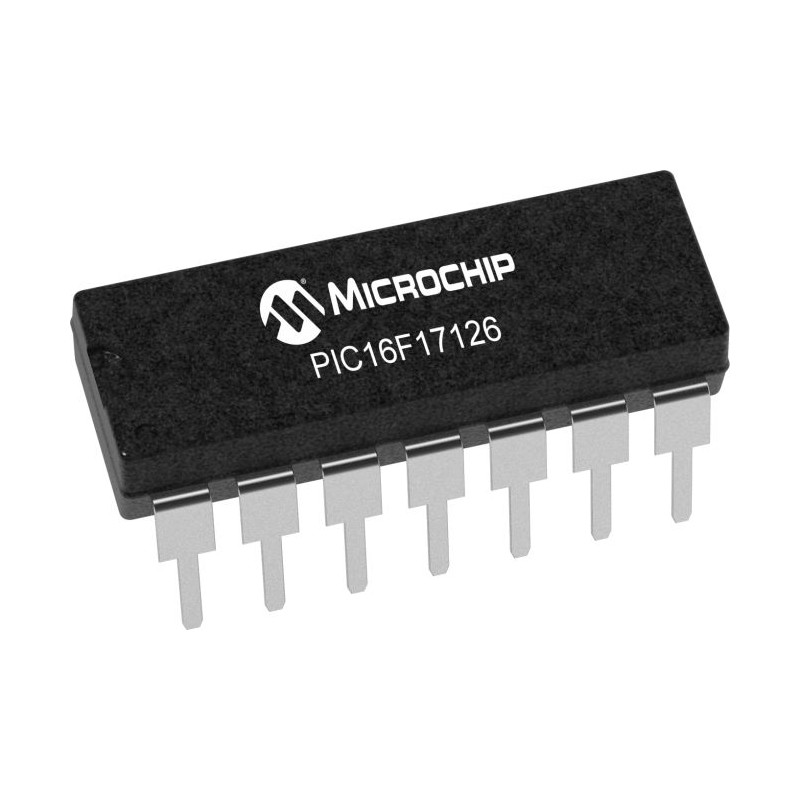 10 pcs - Microchip PIC16F17126-I/P, 8bit PIC16 Microcontroller, PIC16, 64MHz, 28 KB EEPROM, Flash, 8-Pin PDIP