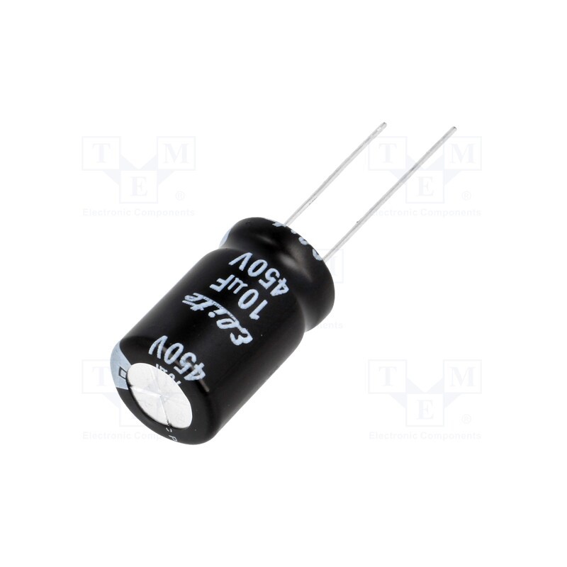 5 pcs x Elite - PF2W100MNN1220 - Capacitor: electrolytic, THT, 10uF, 450VDC, Ø12.5x20mm, Pitch: 5mm