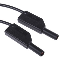 1 pcs - Hirschmann Test & Measurement Test lead, 16A, 1000V ac/dc, Black, 1m Lead Length