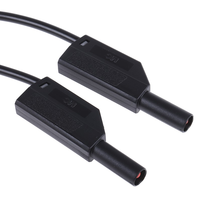 1 pcs - Hirschmann Test & Measurement Test lead, 16A, 1000V ac/dc, Black, 1m Lead Length