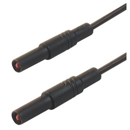 1 pcs - Hirschmann Test & Measurement, 16A, 1000V ac/dc, Black, 250mm Lead Length