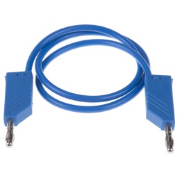 1 pcs - Hirschmann Test & Measurement Test lead, 16A, 60V dc, Blue, 50cm Lead Length