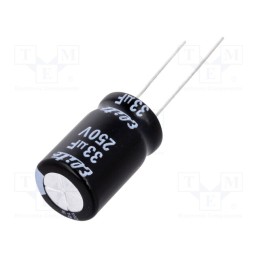 5 pcs x Elite - PF2E330MNN1220 - Capacitor: electrolytic, THT, 33uF, 250VDC, Ø12.5x20mm, Pitch: 5mm