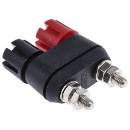 1 pcs - RS PRO 4mm Black, Red Terminal Post, 30A, 2BA Thread