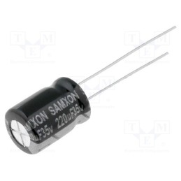 10 pcs x SAMXON - EGT227M1VF12RRS0P - Capacitor: electrolytic, low ESR, THT, 220uF, 35VDC, Ø8x12mm, ±20%
