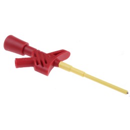 1 pcs - Hirschmann Test & Measurement Red Grabber Clip with Pincers, 3A, 1000V ac/dc, 2mm Socket